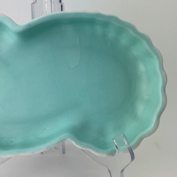 Haeger USA Turquoise Ceramic Bowl - MCM Vintage Elegance - Picture 5 of 10